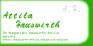 attila hauswirth business card